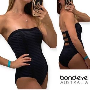 Bond-Eye Ladder Back One Piece Strapless Swimsuit Sexy Cut Out Strappy Back 6